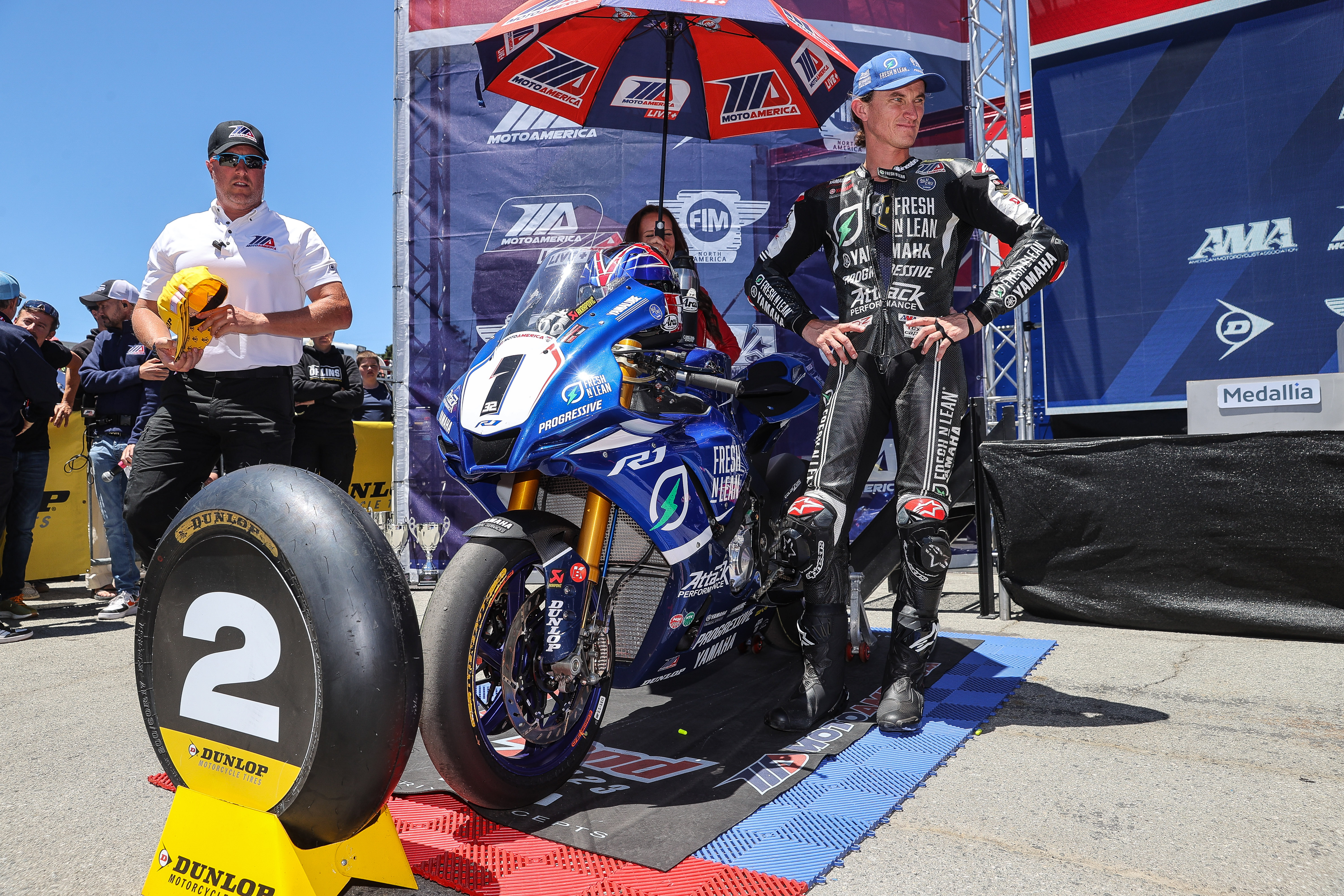 Gagne Scores Pair of Podiums in Sunday’s Superbike Doubleheader image