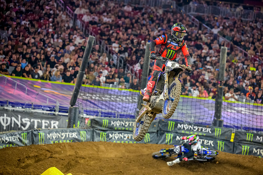 Monster Energy Yamaha Star Racing’s Cooper Webb makes championship gains with a third-place finish at Glendale Supercross, with Justin Cooper also taking a step forward in fourth.