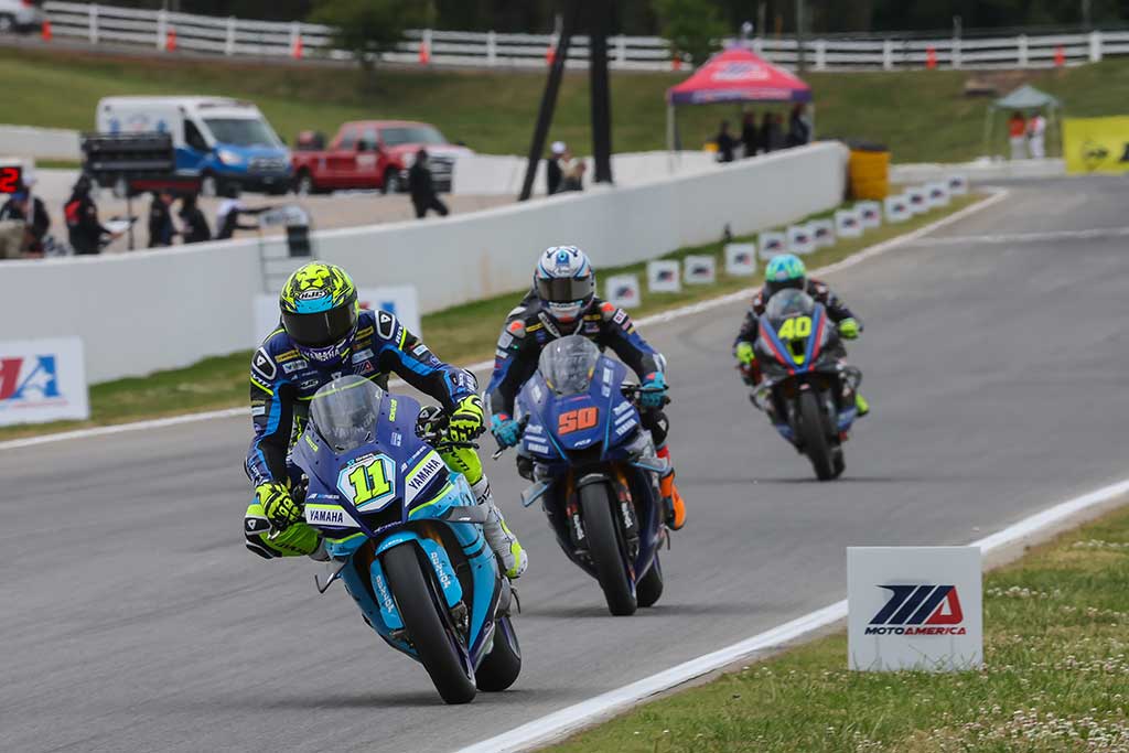 Yamaha BLU CRU riders set the pace at Road Atlanta to kick off the 2026 MotoAmerica season in style, with Blake Davis finishing on the podium in Supersport