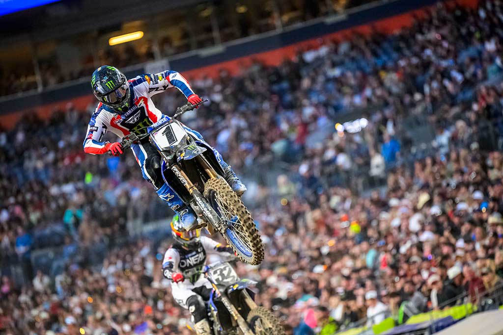 Monster Energy Yamaha Star Racing’s Cooper Webb and Justin Cooper finish 11th and 13th, respectively, at Denver Supercross