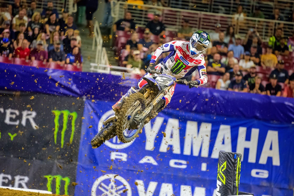 Monster Energy Yamaha Star Racing’s Eli Tomac finishes third, with teammates Cooper Webb and Justin Cooper finishing fifth and eighth, respectively, in St. Louis