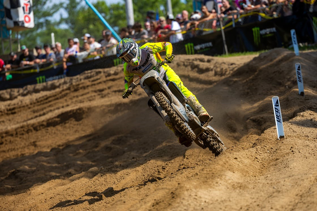 Monster Energy Yamaha Star Racing’s Eli Tomac finishes third overall, Justin Cooper fourth, and Cooper Webb eighth in the sands of Southwick