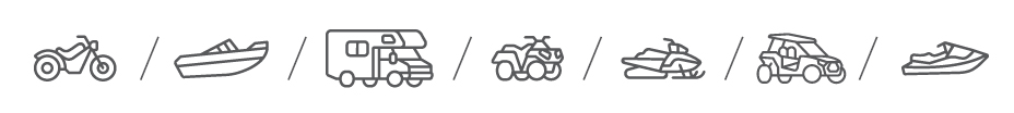 Motorcycle, Boat, ATV, Snowmobile, Side-by-side, waverunner
