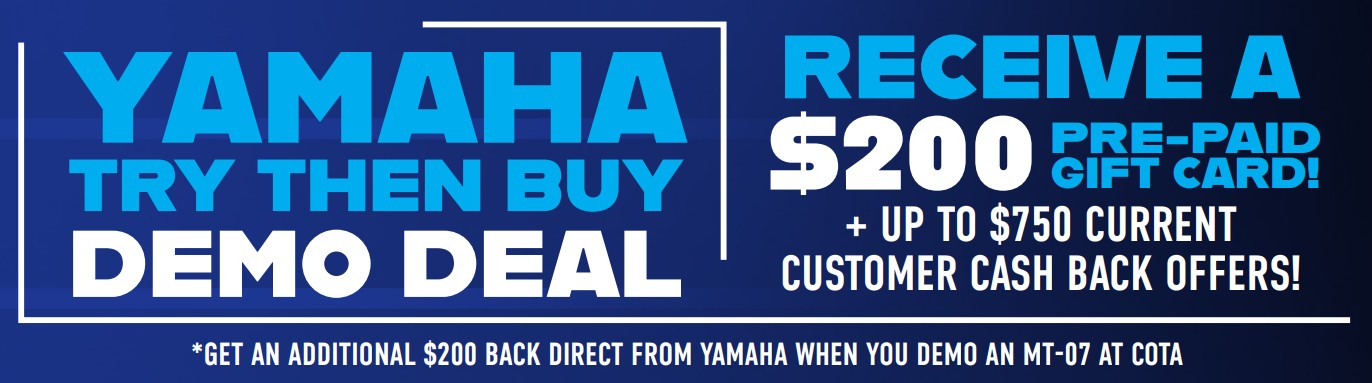 Yamaha Try Then Buy Demo Deal. Get up to $1000 Back direct from Yamaha. See details below.