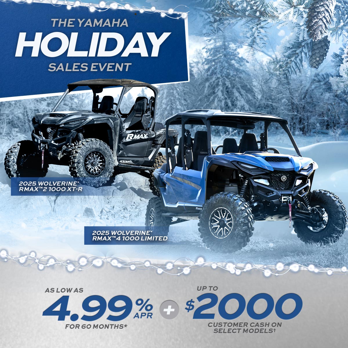 LET'S RIDE SxS COMBO - 4.99% APR FOR 60 MONTHS OR UP TO $2,500 CUSTOMER CASH ON SELECT MODELS